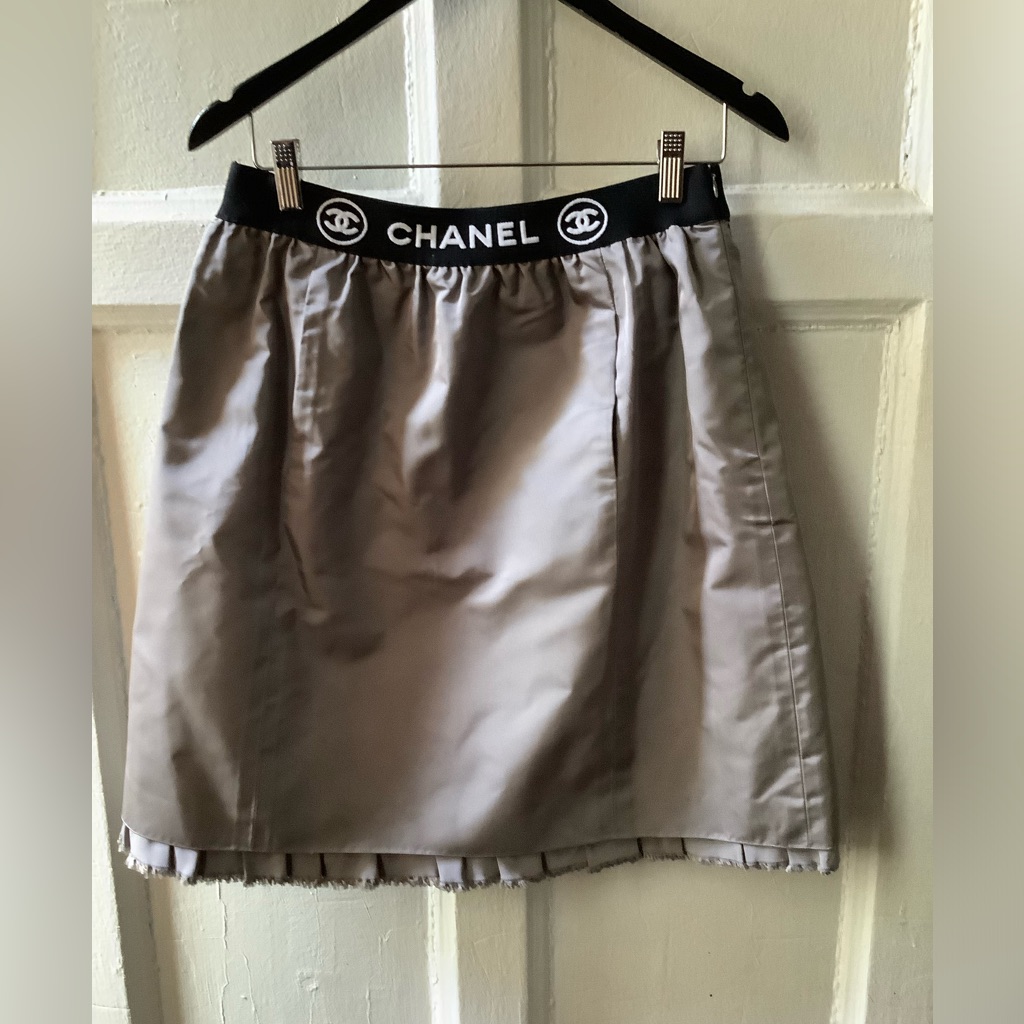 Chanel Silk Mid- Length Skirt
